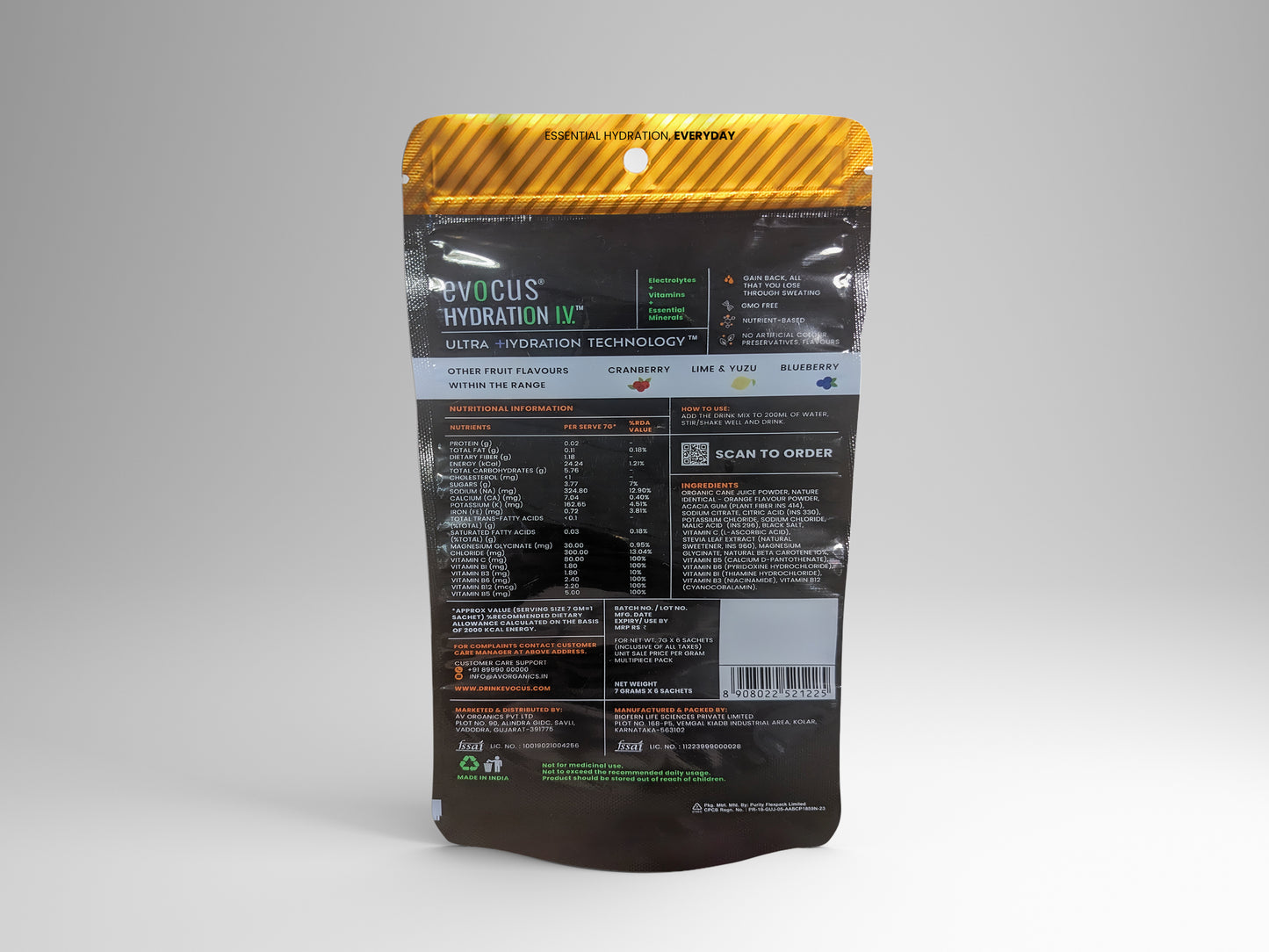 Hydration IV (Electrolytes Drink Mix)- Tangerine