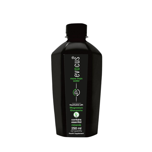 EVOCUS Black Health Drink with Magnesium Gluconate - 250ml Pack of 24
