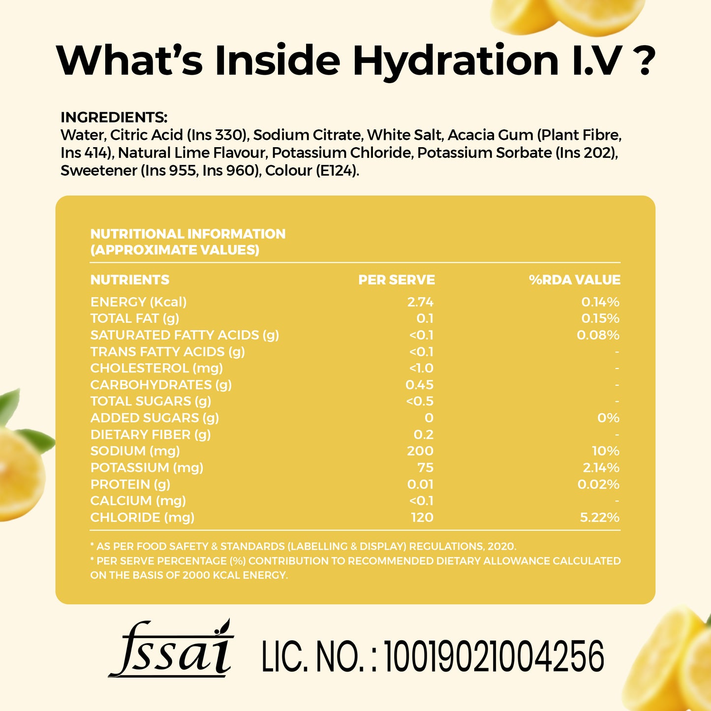 Hydration I.V. Electrolytes Drink - Lime&yuzu (500ml)