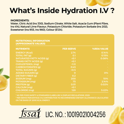 Hydration I.V. Electrolytes Drink - Lime&yuzu (500ml)