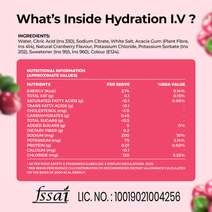 Hydration I.V. Electrolytes Drink