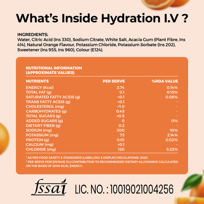 Hydration I.V. Electrolytes Drink - Tangerine (500ml)
