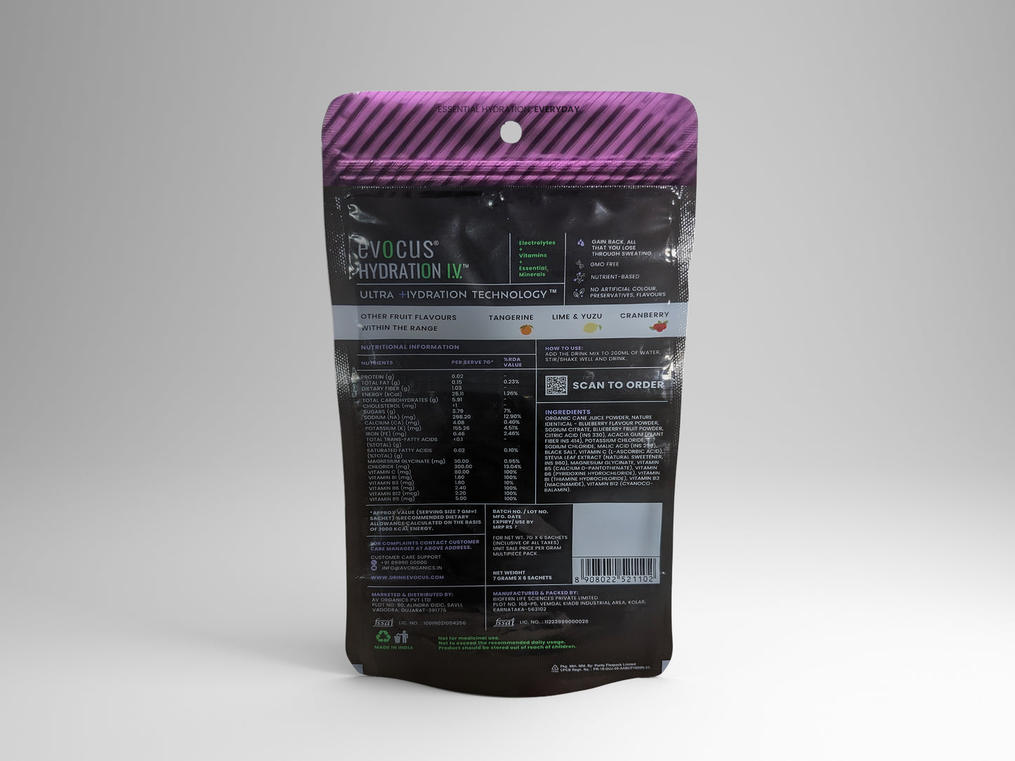 Hydration IV (Electrolytes Drink Mix)- Blueberry