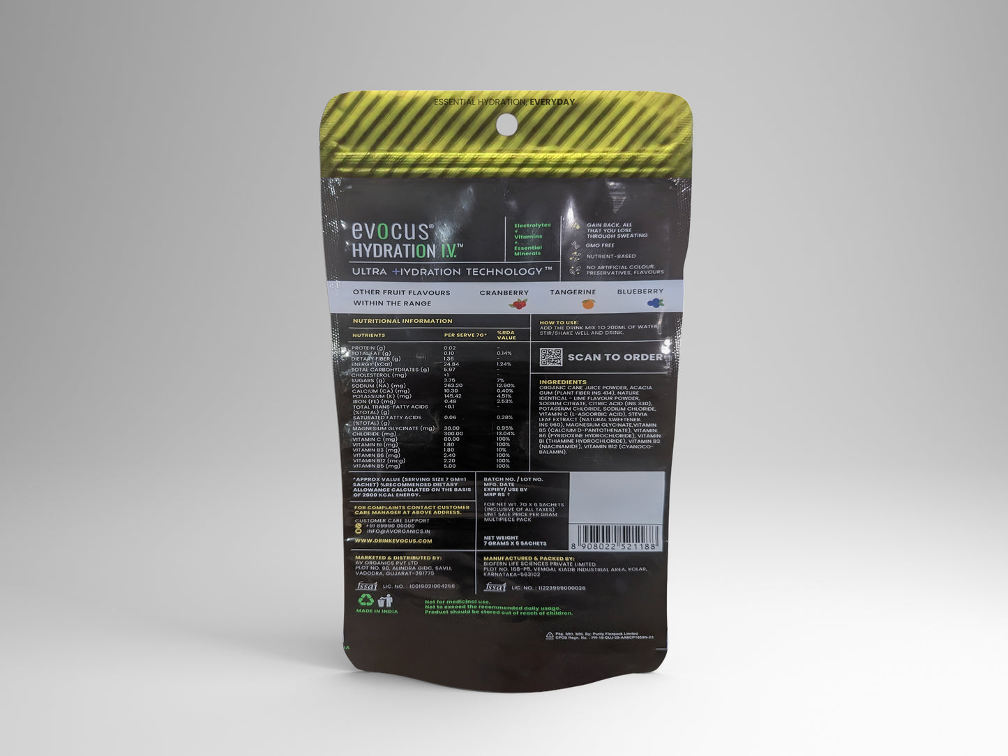 Hydration IV (Electrolytes Drink Mix)- Lime & Yuzu